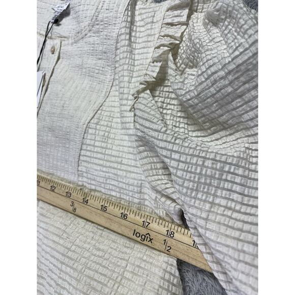 NWT Current Air Anthropology Mini Dress Shift Cottagecore Peasant Small Ivory - Picture 6 of 12